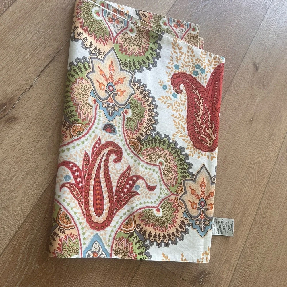 Pottery Barn Paisley Table Runner 18 x 108 inch Extra Long‎ Multicolor Cotton